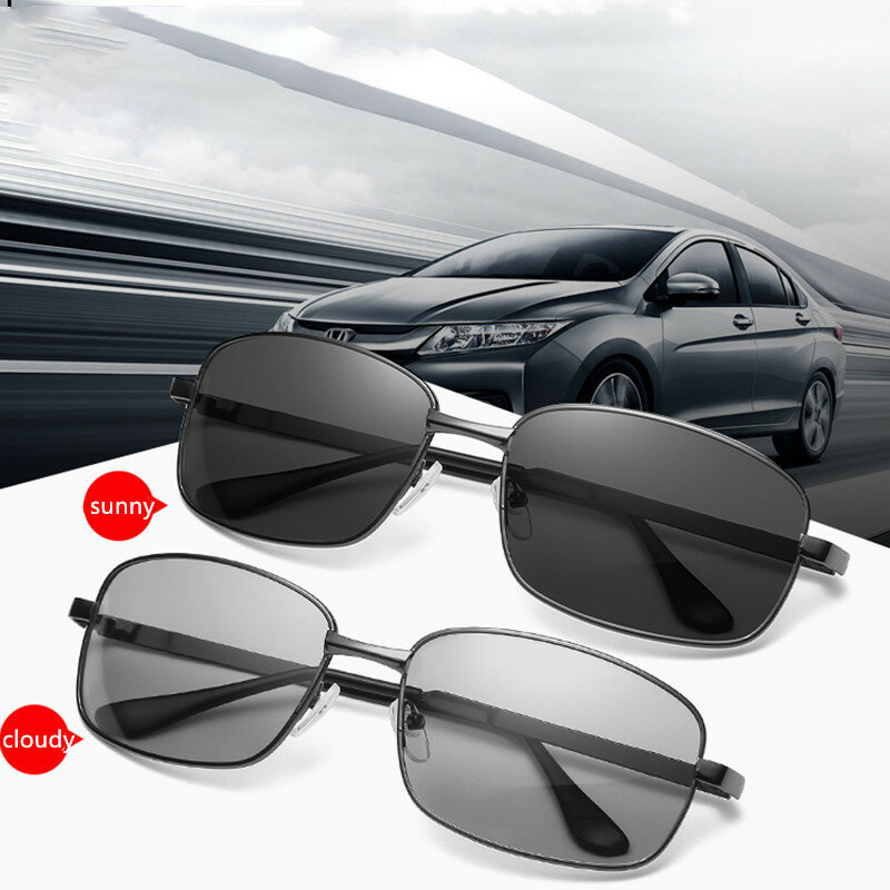 Aviation Driver Photochromic Sunglasses Men Polarized Chameleon Glasses Male Change Color TAC UV400 Male Driving Shades