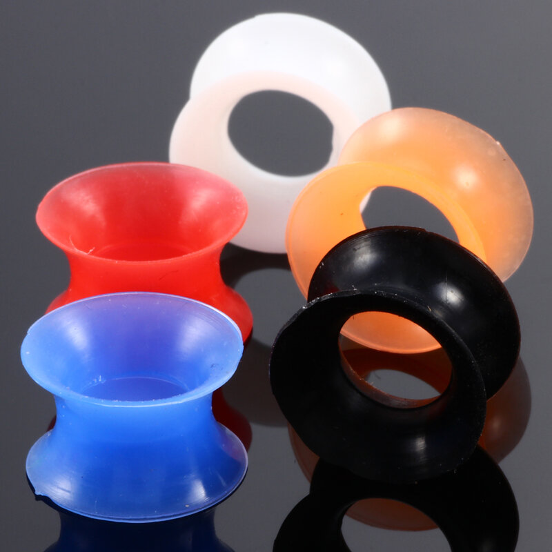 2Pcs/lot Silicone Tunnels for Ear Flexible Flesh Ear Plugs and Tunnels Earlets Expander Stretcher Ear Dilations Piercing Jewelry