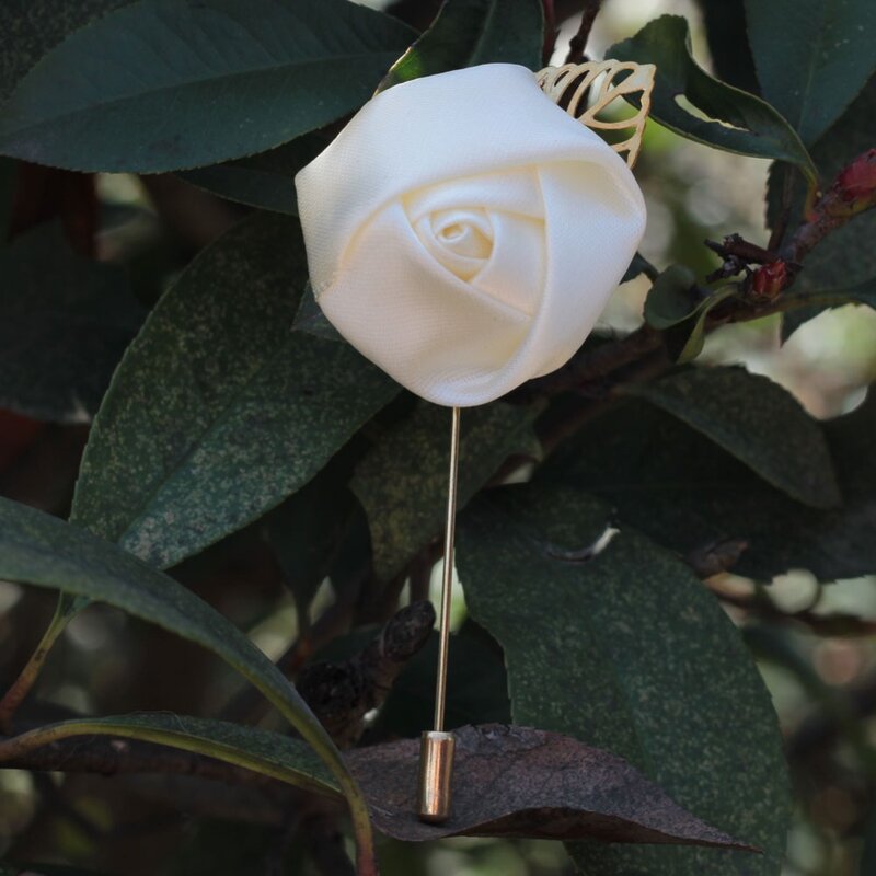 Marfim rosa flor boutonnieres casamento corsages boutonniere noivo pérola flores de casamento masculino broche baile he2