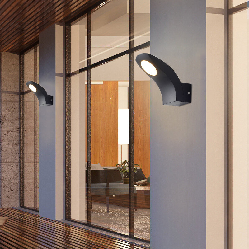 Lámpara LED de pared para exteriores, iluminación moderna de 10W, resistente al agua, para Patio, jardín, pasillo, interior, dormitorio, sala de estar, escalera