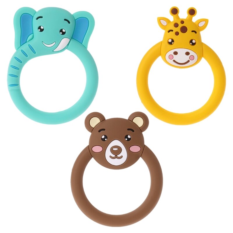 Free Shipping Cute Baby  Pacifier Teethers  Cartoon Teething Nursing Silicone  Necklace Toys Hot Selling