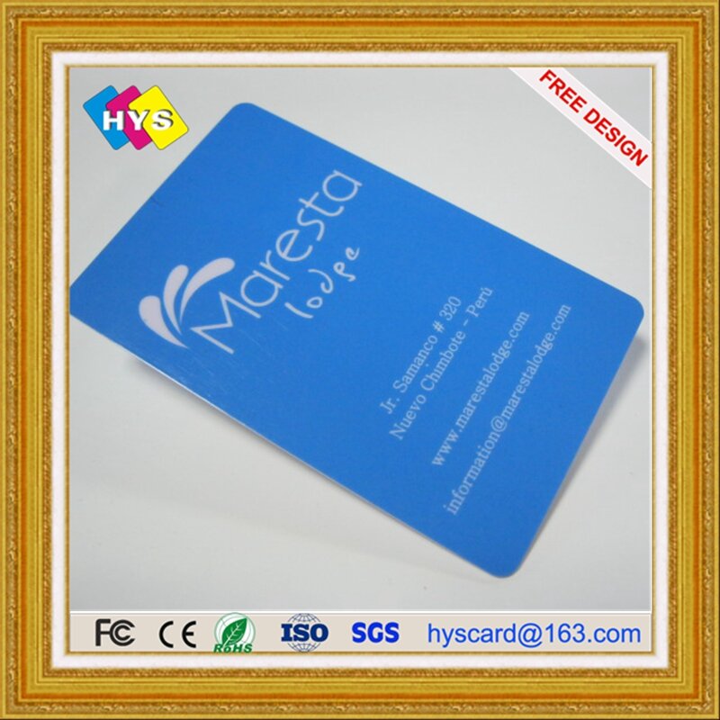 Printing plastic cards and transparent plastic business cards ,clear pvc card supply