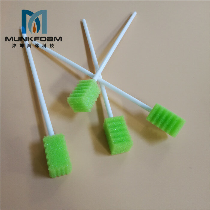 250pcs Disposable Oral Care Sponge Swab Tooth Cleaning Mouth Swab Individually packed Untreated Unflavored Green