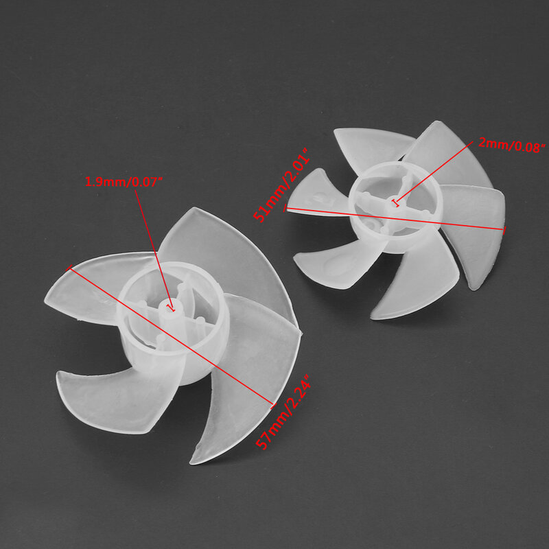 Daya Kecil Mini Plastik Fan Blade 4/6 Daun untuk Pengering Rambut Motor