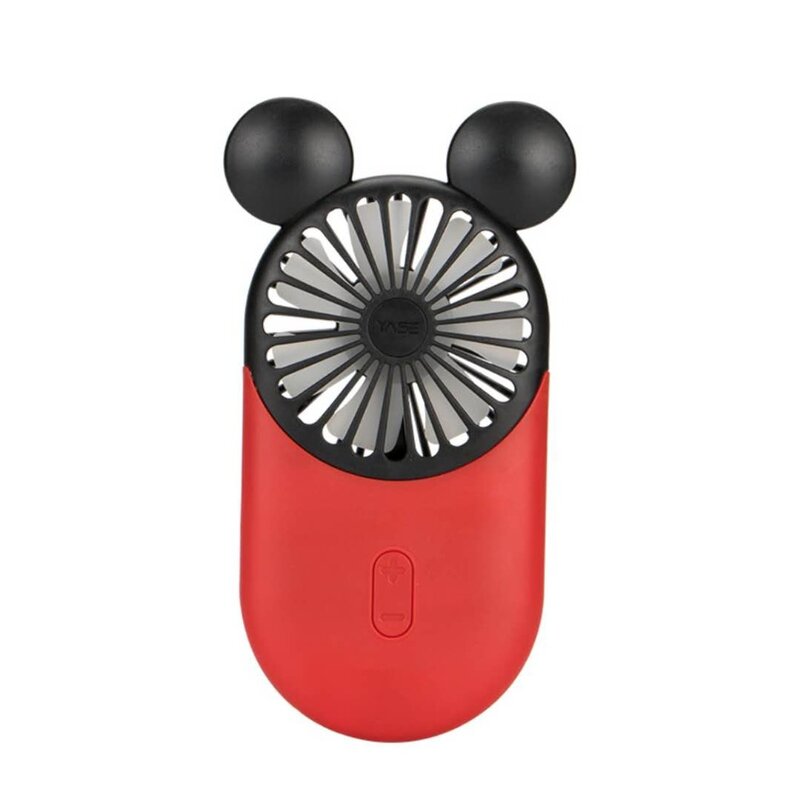 2019 Newest Creative Mini Cartoon Mickey Fan Handheld 3 Colors USB Electric Mini Hand Portable Fan With Free Finger Ring Gift