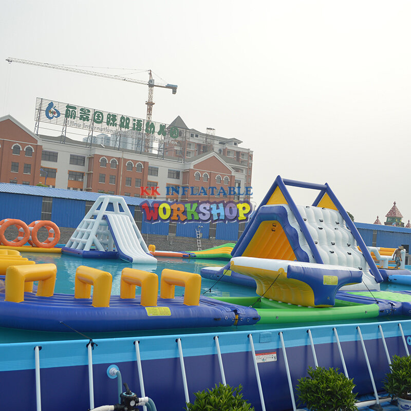 Bingkai Kolam Ponsel Air Taman Dunia, Yang Paling Menyenangkan Inflatable Pool Paradise