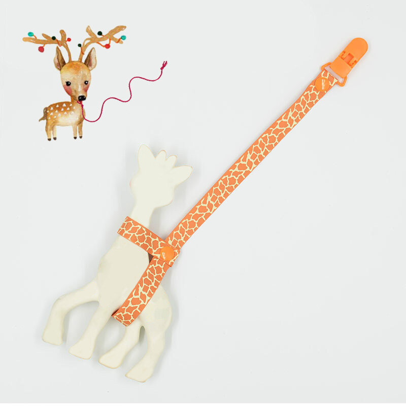 35CM BABY Giraffe halter kette clip teehter halter anti verloren beißring clip kette schnuller clip für schnuller B0832