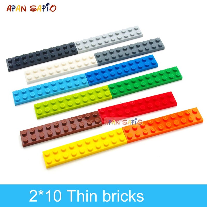 20pcs DIY Building Blocks Thin Figures Bricks 2x10 Dots Educational Creative Size Compatible With 3832 Plastic Toys for Children