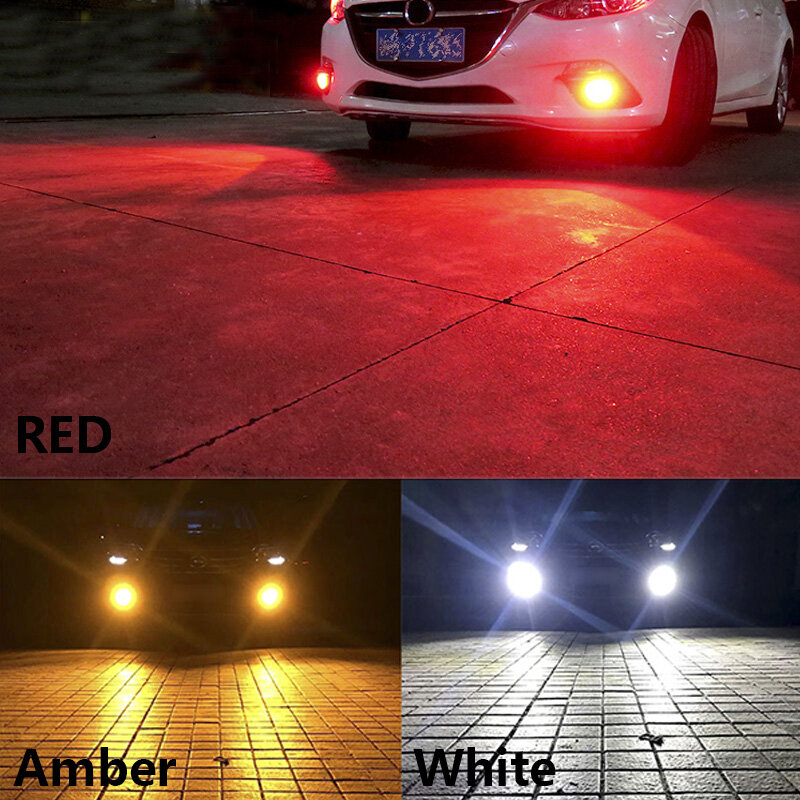 車のデイタイムランニングライト,p13w,psx26w,12led,3030 12smd,6000k,白,赤,超高輝度,drlフォグランプ,ブレーキ電球,12v,2個