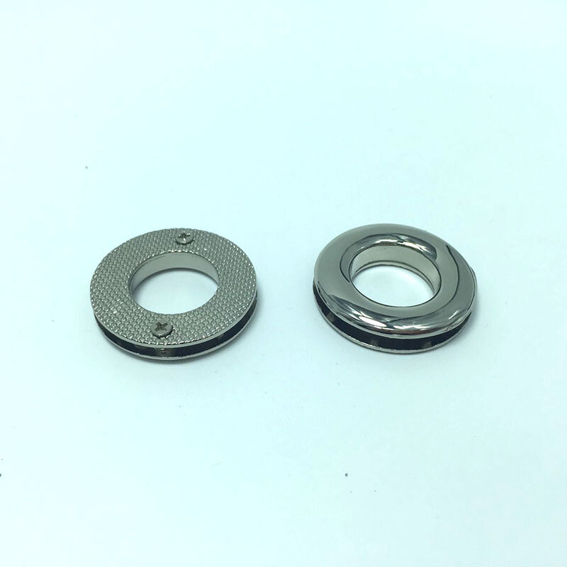 Œillets ronds en métal avec rondelle, en alliage d'argent, 19 mm