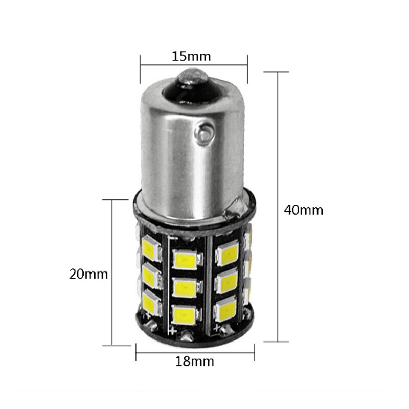 Lâmpada de led para sinal de seta drl, lâmpada para estacionamento de freio, 12v, 100 peças, s25 1157 bay15d 1156 ba15s, 33smd 2835