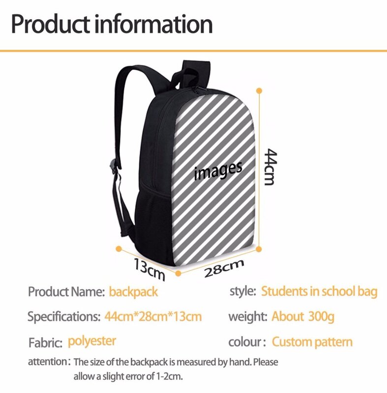ELVISWORDS Backpacks Student Children Book Bags Clock Print School Bags For Teenager Boys Girls Schoolbag Customizable Mochilas