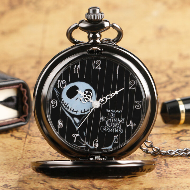 Relógio de bolso de quartzo oco steampunk retro para presente masculino