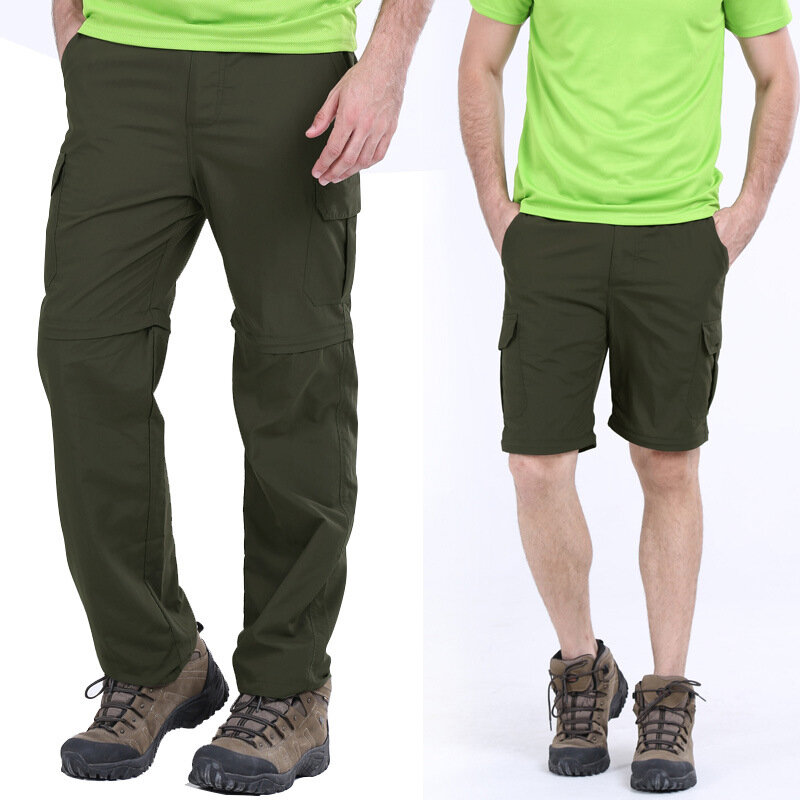 Pantaloni Cargo da uomo pantaloni cachi rimovibili primavera/estate pantaloni traspiranti da uomo ad asciugatura rapida pantaloni Casual da uomo Plus size 6XL 7XL