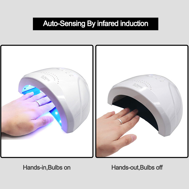 Lámpara UV de 48 W, Secador de esmalte de uñas de luz de 30 LEDs, 5S 30S 60 S, secado de uñas y dedos del pie, Gel de uñas, secado de uñas, secador de manicura para Sunone