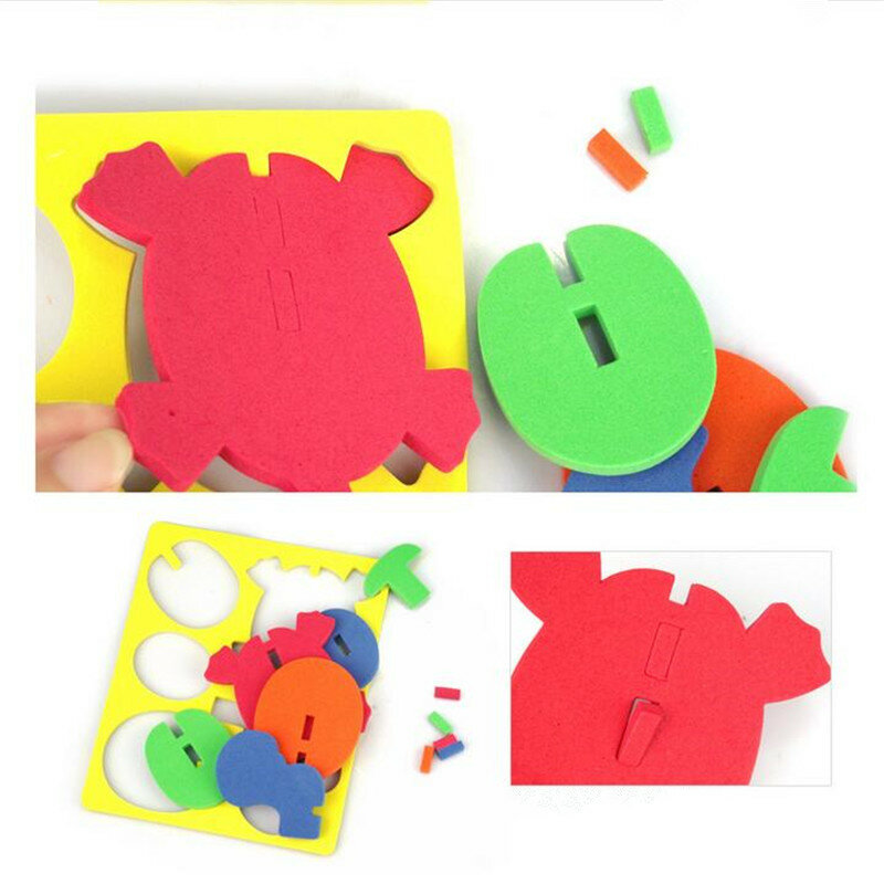 1 Stuks Nieuwe Puzzel Speelgoed Cartoon Stereo Dieren Handleiding Diy Assemblage Puzzel Speelgoed Onderwijs Voor Kinderen