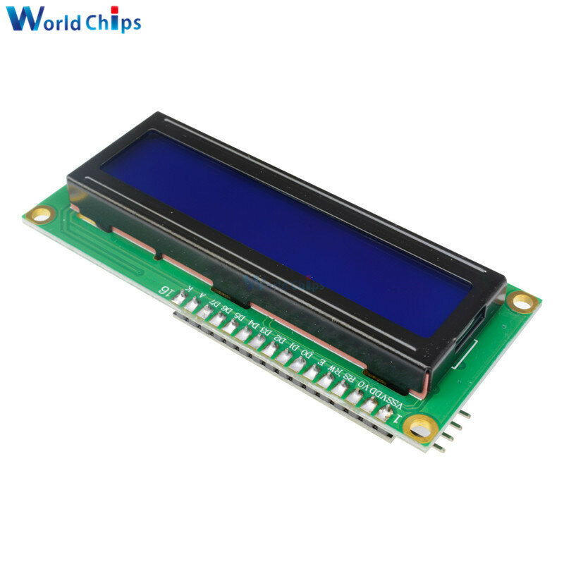 LCD1602 1602 โมดูลLCDสีฟ้า/สีเหลืองสีเขียวหน้าจอจอแสดงผลLCD 16X2 ตัวอักษรPCF8574T PCF8574 IIC I2Cอินเทอร์เฟซ 5VสำหรับArduino