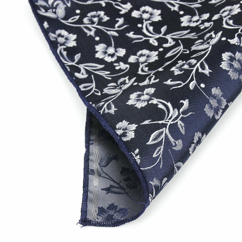 Pañuelo cuadrado de poliéster Paisley para hombre, corbata de traje, camisas de vestir, pañuelo Jacquard de flores, bolsillo de puntos, moda