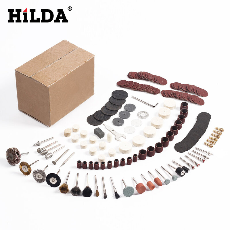 Hilda acessórios de ferramenta rotativa para fácil corte moagem lixar escultura e polimento ferramenta combinação para hilda dremel