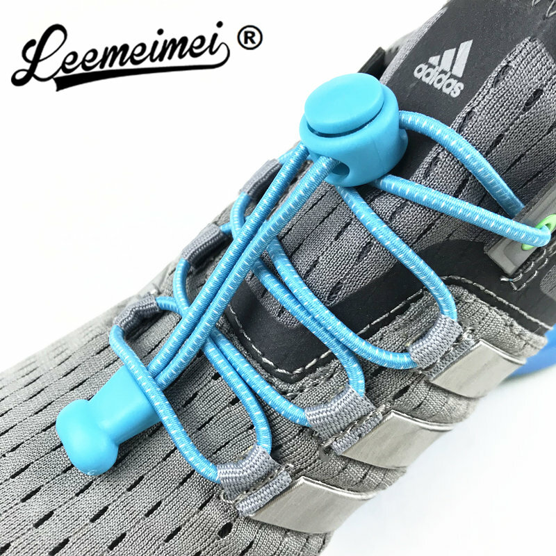Stretching Lock lace 22 colors a pair Of Locking Shoe Laces Elastic Sneaker Shoelaces Shoestrings Running/Jogging/Triathlon