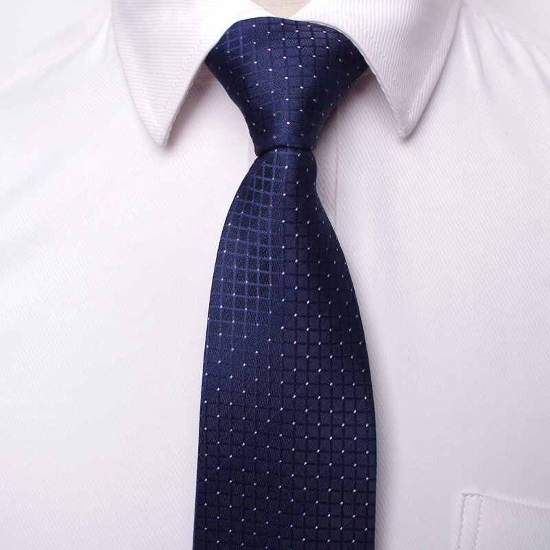 ربطة عنق زفاف رسمية كلاسيكية للرجال ، 8 سنتيمتر ، ربطة عنق مخططة ، موضة ، قميص ، إكسسوارات فستان
