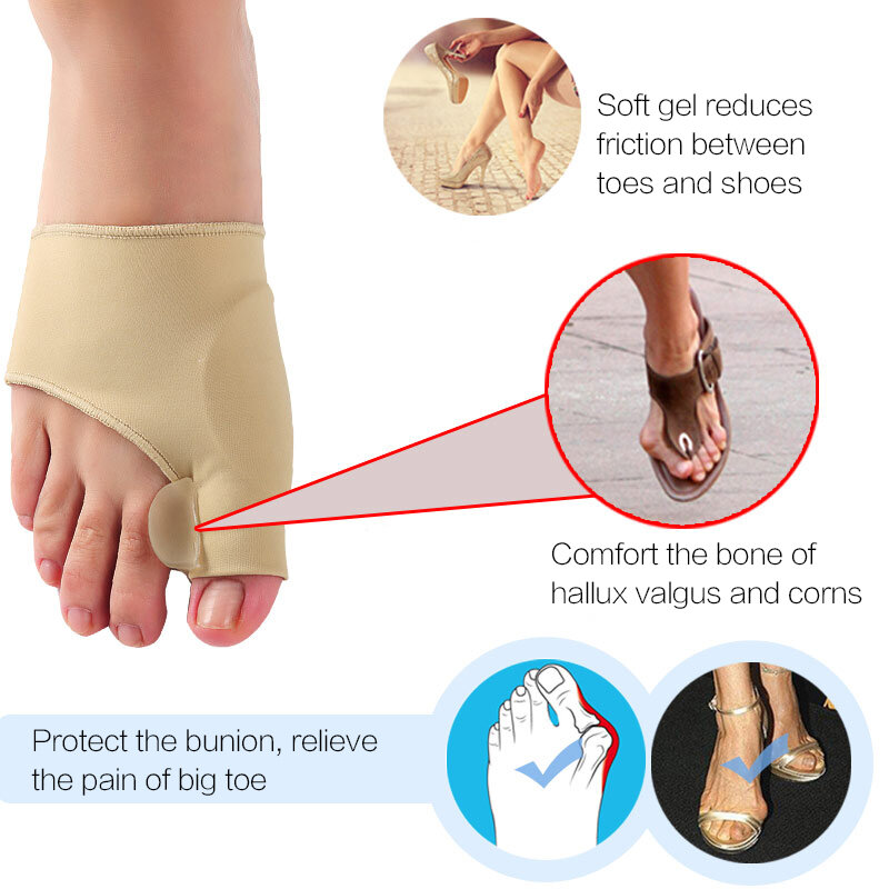 Hallux вальгусной бурьон корректор ортопедический инструменты для ног Bone Thumb Настройщик Brace педикюр носки для девочек ног разделители носилки