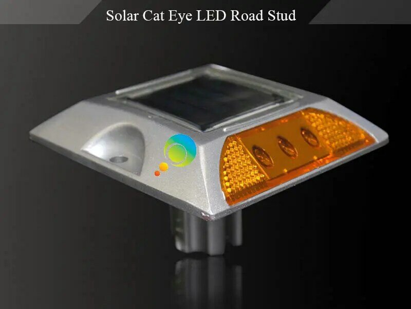 Promosi lampu sorot led warna kuning reflektor tahan air mata kucing LED lampu jalan raya kancing