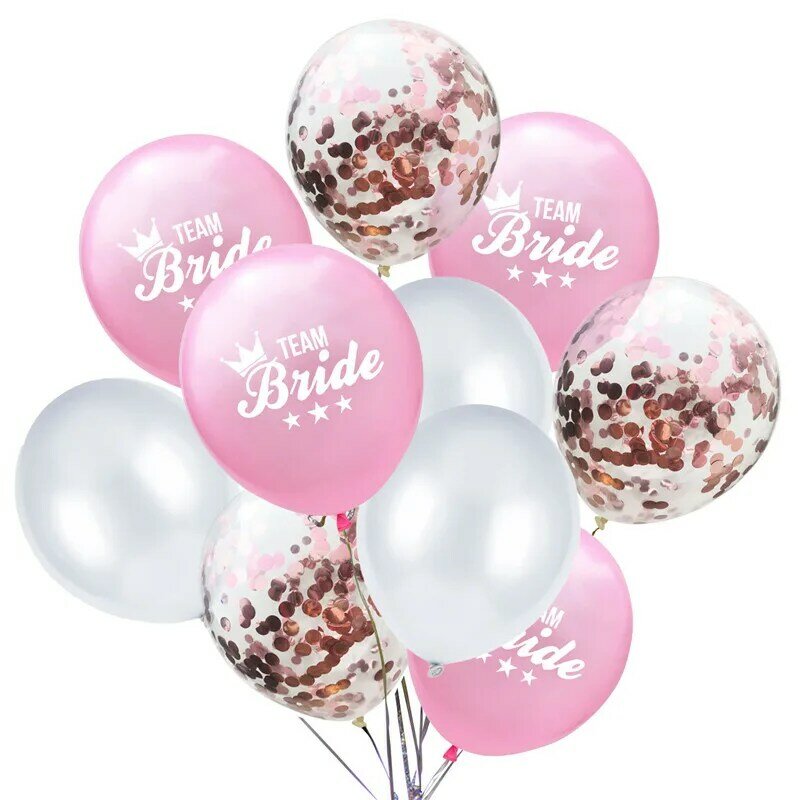 10 stücke Team Braut luftballons Für bachelorette party dekorationen kinder erwachsene happy birthday balloons gonflable mariage hochzeit Geschenke
