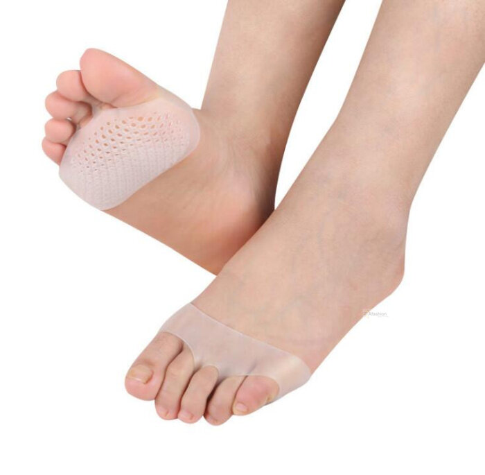 1 paio di Gel avampiede Metatarsal Pad silicone tacco alto Othotics sollievo dal dolore cuscino per massaggio dell'avampiede supporta strumenti per la cura dei piedi
