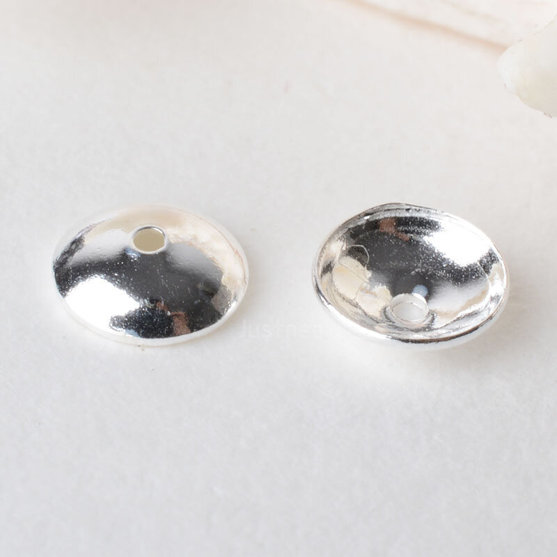Rắn 925 sterling silver bead cap, spacer bead mũ, đồ trang sức TỰ LÀM bạc phát hiện/linh kiện