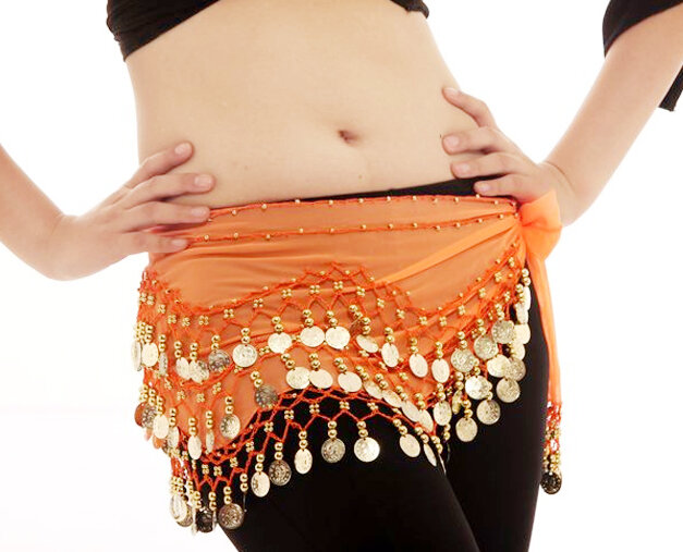 Traje de dança do ventre para mulheres, alta qualidade, cinto hip, 98 moedas, 13 cores disponíveis, barato, novo