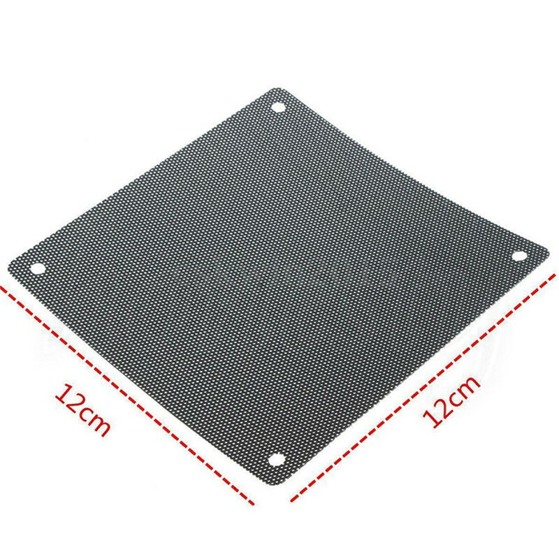 5 개/1 개 120mm 절단 가능 검은 색 PVC PC 팬 먼지 필터 방진 케이스 컴퓨터 메쉬
