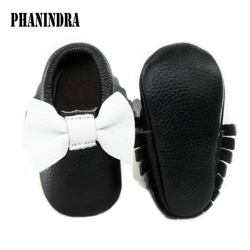 2021 New Genuine Leather Baby moccasins First Walkers Soft gold bow-knot phanindra Baby shoes Toddler Infant Fringe Shoes