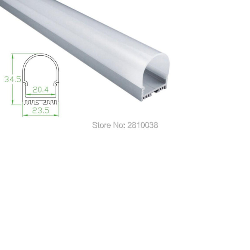 100 X 1M Sets/Lot Surface mounted led strip aluminum channel and semi circle led alu profile extrusion for ceiling wall lights