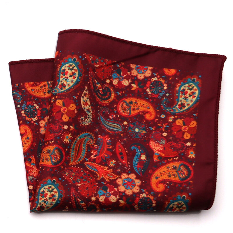 Новый дизайнерский Карманный платок из микрофибры, с принтом пейсли, в горошек, цветочный стиль