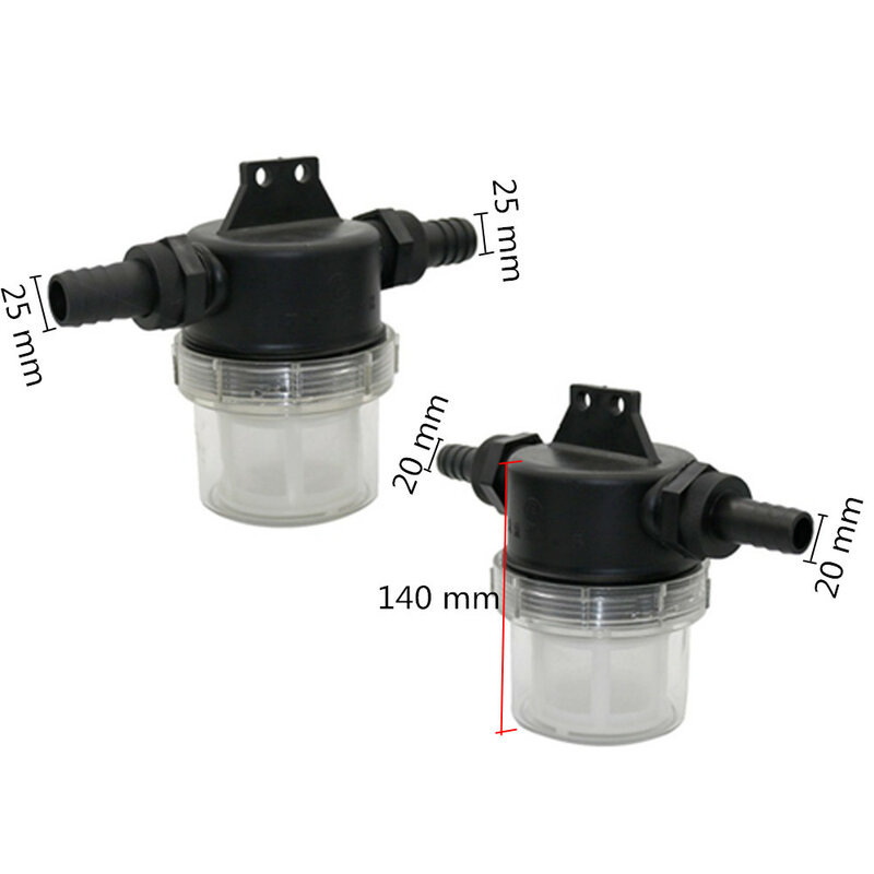 Transparent 50 Mesh Fine filtration Water Filter with 20mm, 25mm Barbed Agriculture Tools Garden Irrigation Filter 1 Pcs