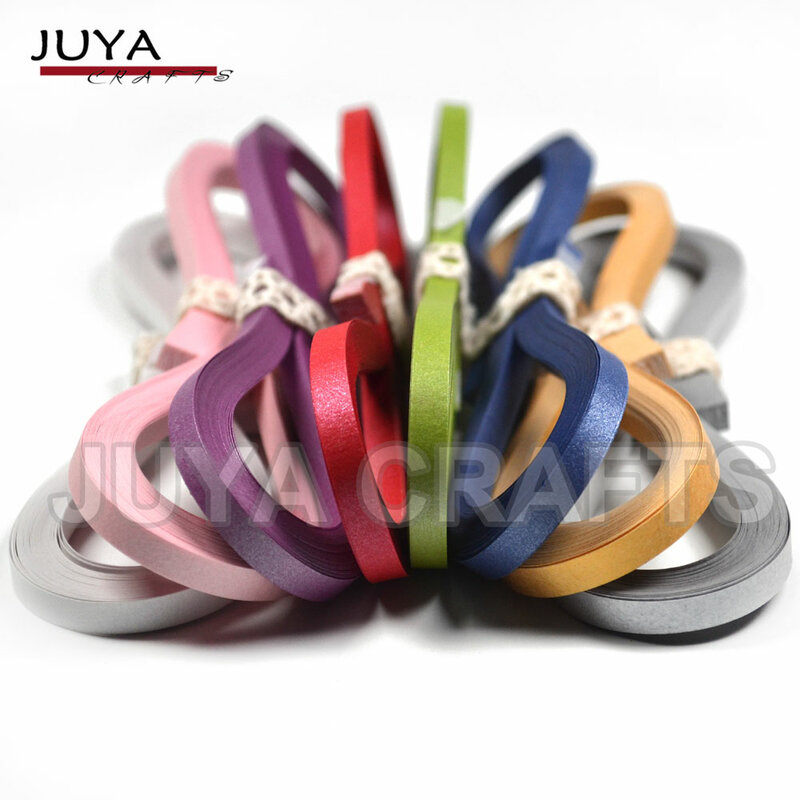 Juya Metallic Paper Quilling Set 2/3/5/7/10mm Width Available, 355mm Length, 40strips/pack, 24 Colors could choose