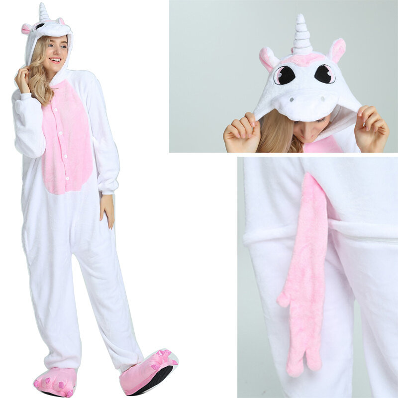 Adulte Kigurumi Onesie hommes femmes licorne vêtements de nuit pyjama doux fantaisie Anime Unicornio Pijima global Animal vêtements de nuit