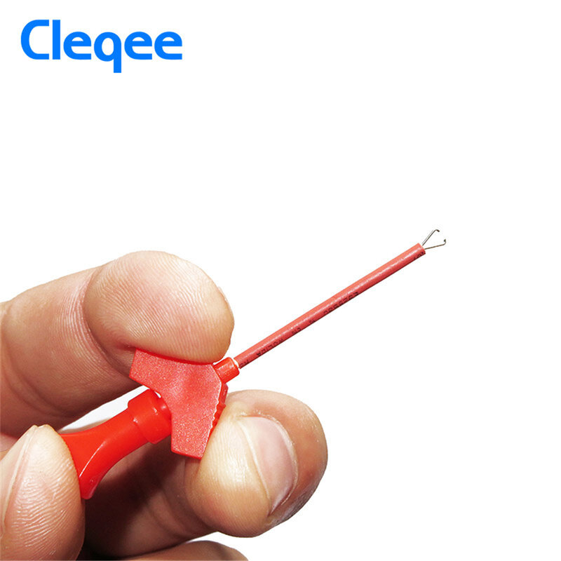 Cleqee P5003 10Pcs mini grabber SMD IC test hook clip jumper probe Logic Analyzer Testing Accessories