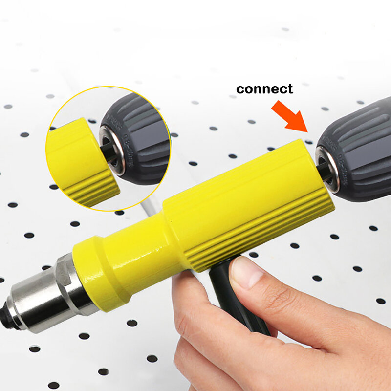 Elektryczna nitownica do nitonakrętek narzędzie do nitowania akumulatorowa wkładka nitownica zestaw adapterów ręczna nitownica zestaw adapterów do elektronarzędzi