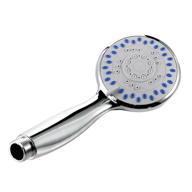 Kolor srebrny chromowana głowica prysznicowa z 3 trybami funkcja Spray anty-wapienny uniwersalny ręczny dom łazienka oszczędzanie wody Accessor