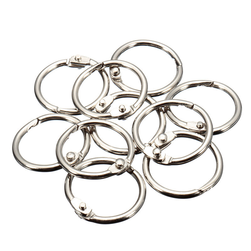10 шт., металлические кольца-брелоки для скрапбукинга