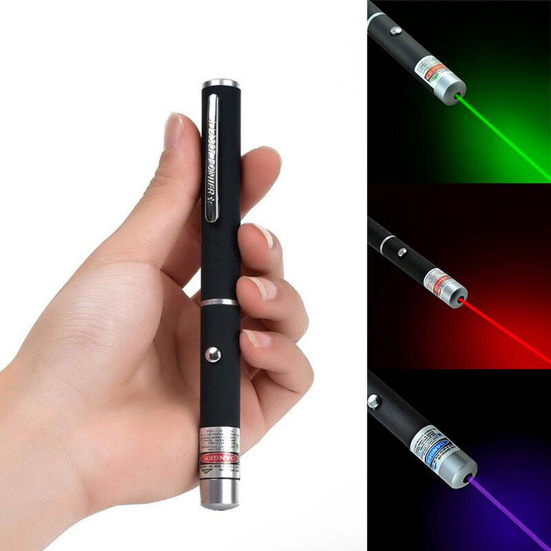 5MW Green Red Purple Laser Pen Powerful Laser Pointer Presenter Remote Lazer Hunting Burning Laser Without Battery 1000m