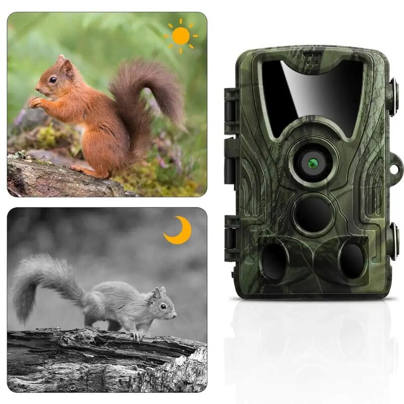 Selvagem câmeras trail caça câmera hc801a 20mp 1080p ip65 à prova dwildlife água pir sensor wildlife vigilância rastreamento
