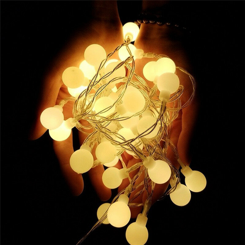 Bola de luces de hadas de 3m, luces LED navideñas a pilas para interior y exterior, guirnalda de cadena para árbol, jardín, dormitorio, decoración del hogar