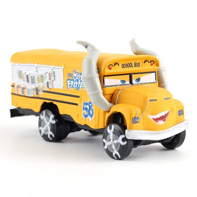 Disney Pixar Cars 3 Cars 2 Miss Fritter Bulldozer Frank mietitrice trattore metallo pressofuso Toy Car regalo per bambini