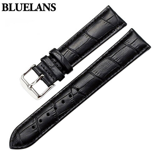 Watch Band Women Men Unisex Faux Leather Watch Strap Buckle Band Watch Belts Black Brown White 18mm 20mm 22mm Watchband