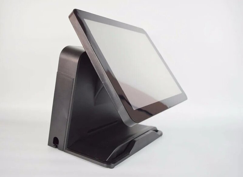 Nieuwe voorraad I5 4200 15 inch capacitieve touchscreen all in one POS Terminal Met MSR kaartlezer en VFD klant display