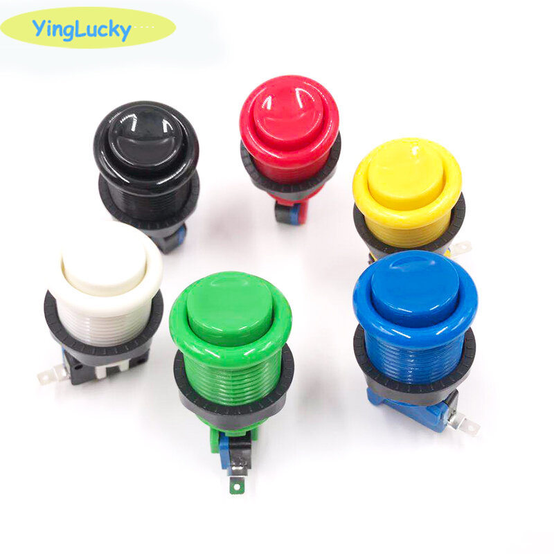 American Style Button with Micro Switch, Arcade Push Buttons, 28mm Mounting Hole, Long Arcade Cabinet, Games Parts, 1 Pc