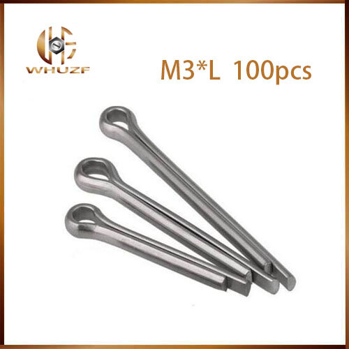 Free shipping 100PCS Cotter Pin M3*L Stainless Steel Hardware Assortment Box Cotter Pin